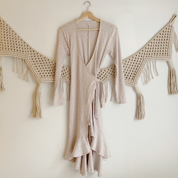 Some Days Lovin’ Oatmeal Wrap Dress - Picture 1 of 7